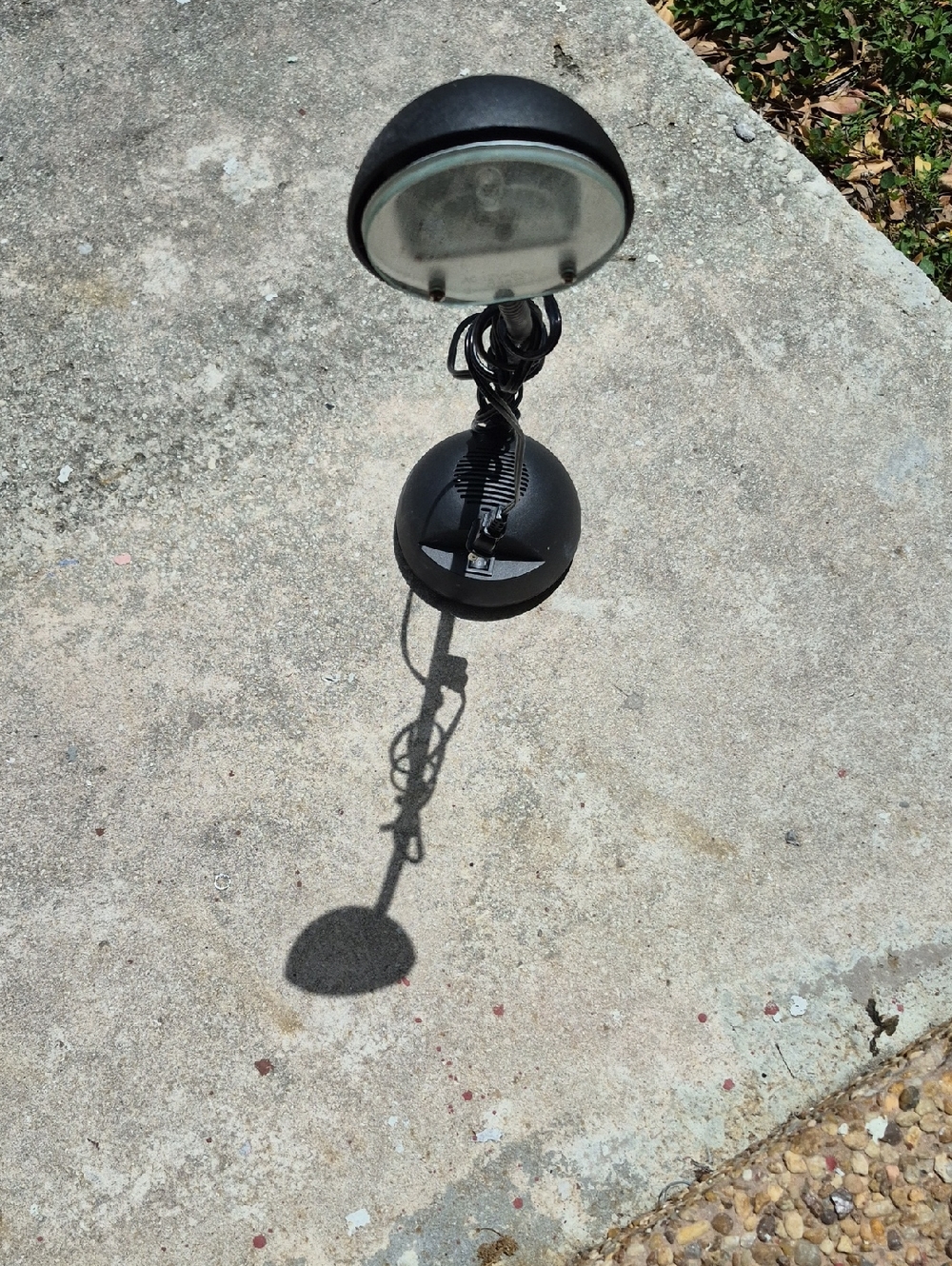 Black Adjustable Desk Lamp with Rounded Shade